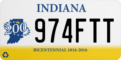 IN license plate 974FTT