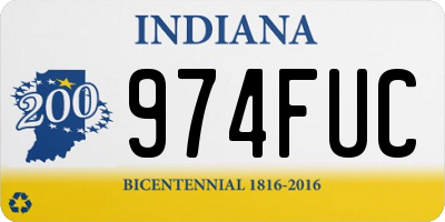 IN license plate 974FUC
