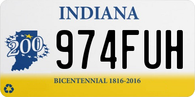 IN license plate 974FUH