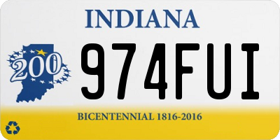 IN license plate 974FUI