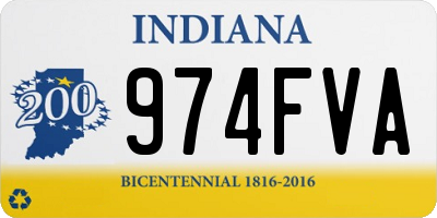 IN license plate 974FVA