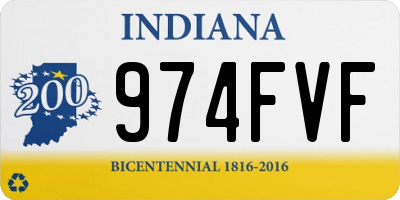 IN license plate 974FVF