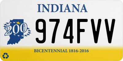 IN license plate 974FVV