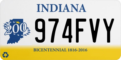 IN license plate 974FVY