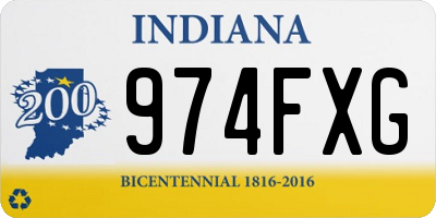 IN license plate 974FXG