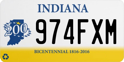 IN license plate 974FXM