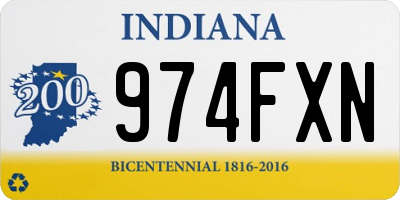 IN license plate 974FXN