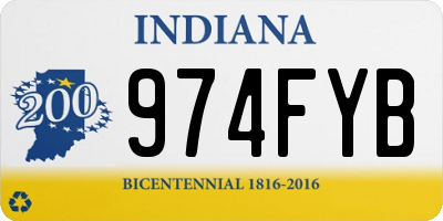 IN license plate 974FYB