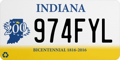 IN license plate 974FYL