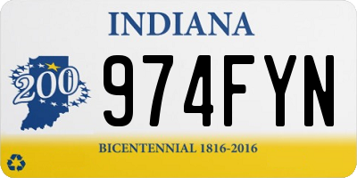 IN license plate 974FYN