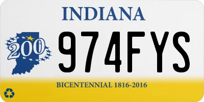 IN license plate 974FYS