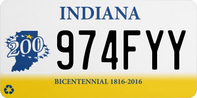 IN license plate 974FYY