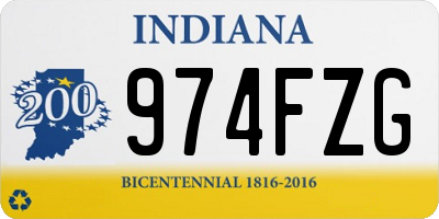IN license plate 974FZG