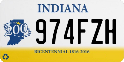 IN license plate 974FZH