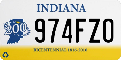 IN license plate 974FZO