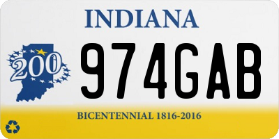IN license plate 974GAB