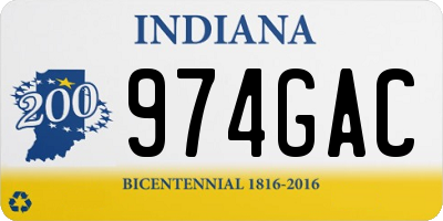 IN license plate 974GAC