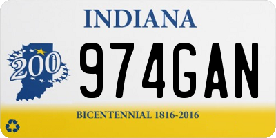 IN license plate 974GAN