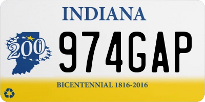 IN license plate 974GAP