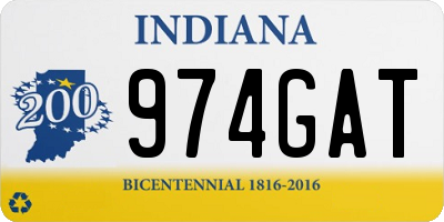 IN license plate 974GAT