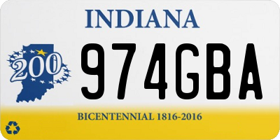 IN license plate 974GBA
