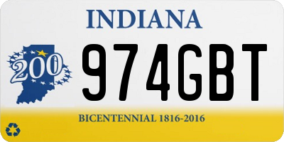 IN license plate 974GBT