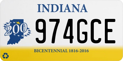 IN license plate 974GCE