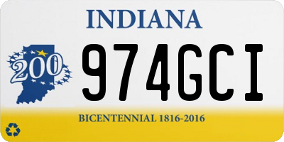 IN license plate 974GCI