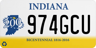 IN license plate 974GCU