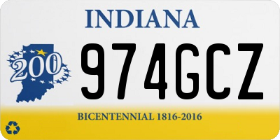 IN license plate 974GCZ