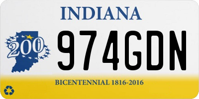 IN license plate 974GDN