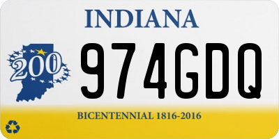 IN license plate 974GDQ