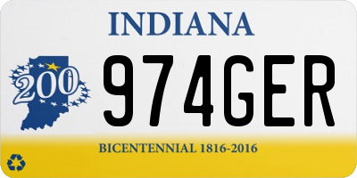 IN license plate 974GER