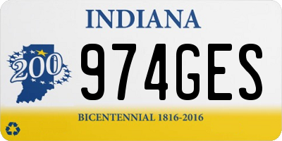 IN license plate 974GES