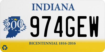 IN license plate 974GEW