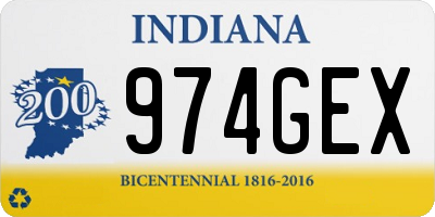 IN license plate 974GEX