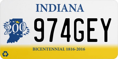 IN license plate 974GEY