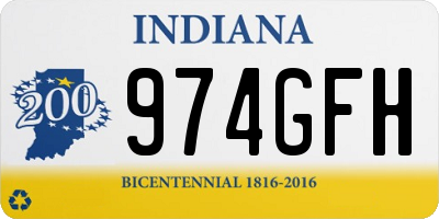 IN license plate 974GFH