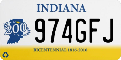 IN license plate 974GFJ