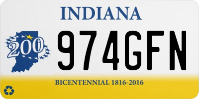 IN license plate 974GFN