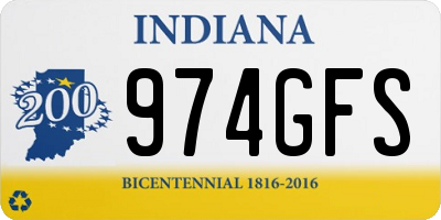 IN license plate 974GFS