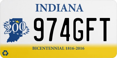 IN license plate 974GFT