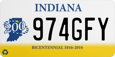 IN license plate 974GFY