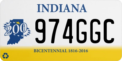 IN license plate 974GGC