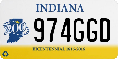 IN license plate 974GGD