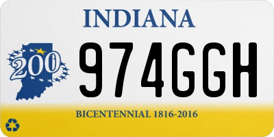 IN license plate 974GGH