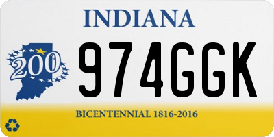 IN license plate 974GGK