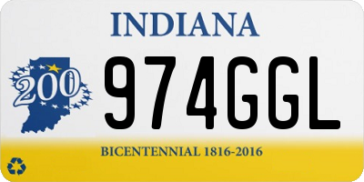 IN license plate 974GGL