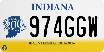 IN license plate 974GGW