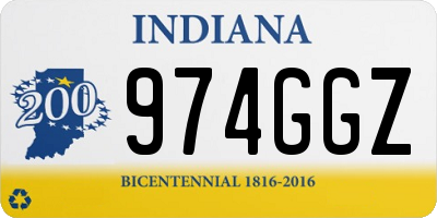 IN license plate 974GGZ